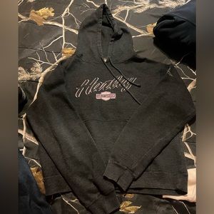 Harley Davidson hooded sweatshirt pink and grey
